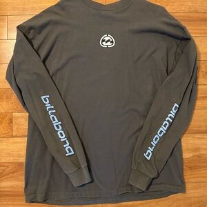 Vintage Billabong Men's Charcoal Long Sleeve Tee